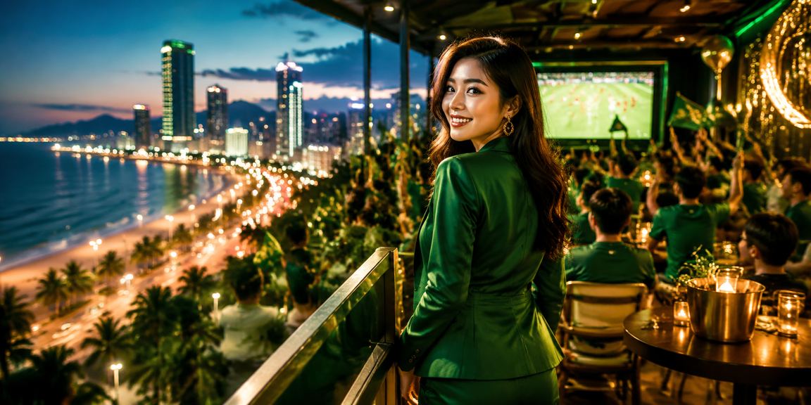 Không gian VIP sang trọng bên bãi biển Đà Nẵng với ánh đèn neon