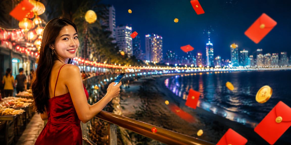 Đêm hội đỏ Nha Trang với bao lì xì may mắn tại hội chợ đêm